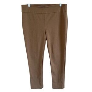 Attyre Women's Brown Pull On Soft Ankle Pants‎ 8 Stretch